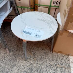 EX DISPLAY STYLUS SIDE TABLE WITH DEKON WHITE TOP RRP$499