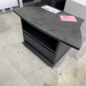 EX STAGING FURNITURE - SMALL BLACK TV STAND SOLD AS IS