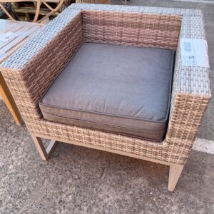 EX DISPLAY RATTAN DINING CHAIR, SOLD AS IS