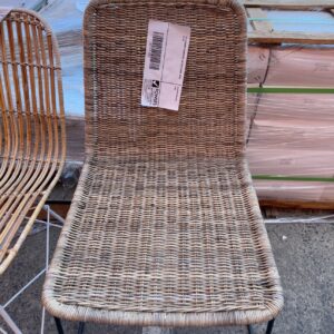 EX STAGING FURNITURE, RATTAN CHAIR, SOLD AS IS