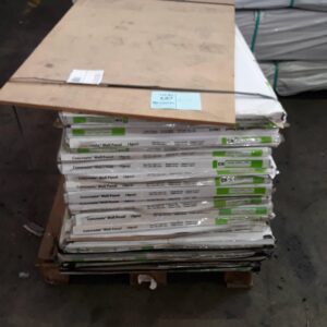 MIXED PALLET INCLUDING 5 BOXES OF DARK GREY WALL LINING (18 M2) & 15 BOXES NATURAL WHITE WALL LINING (43.2 M2)