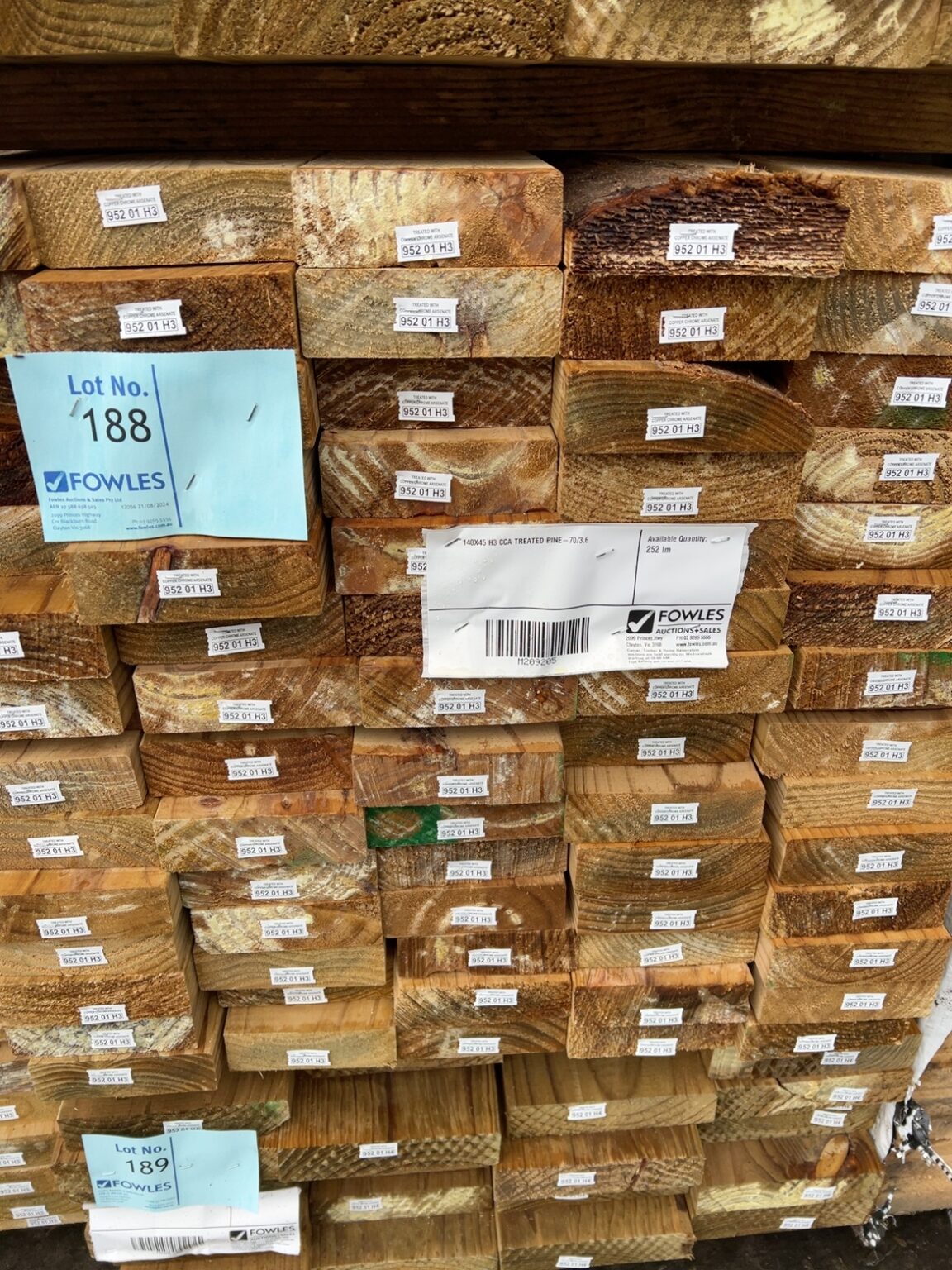140X45 H3 CCA TREATED PINE70/3.6 Fowles Auction ＆ Sales
