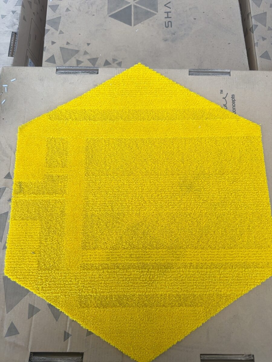 CARPET TILES - Hexagon Goldy Locks Yellow (3.24m2)