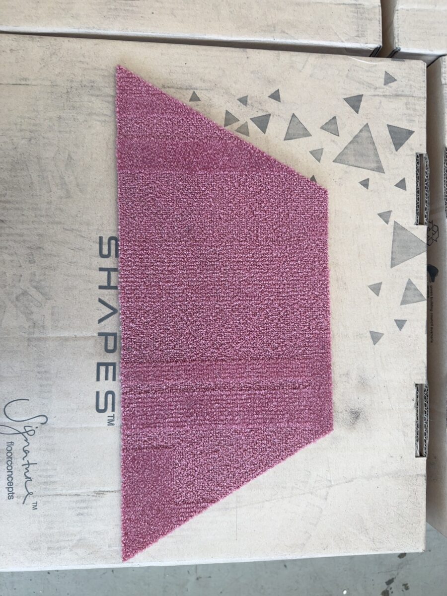 CARPET TILES - Trapezoid Musk Stick Pink (3.24m2)