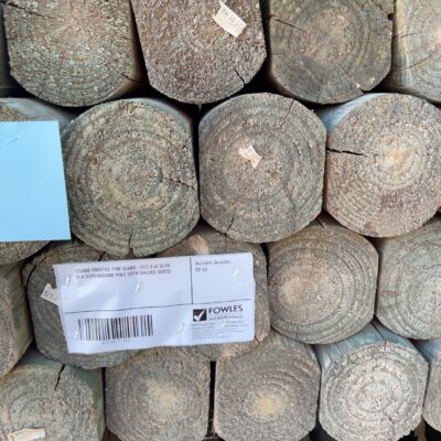 125MM TREATED PINE SLABS-22/2.4 (A SLAB IS A SUPERROUND POLE WITH SHAVED SIDES)