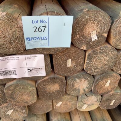 125MM TREATED PINE SLABS-22/2.4 (A SLAB IS A SUPERROUND POLE WITH SHAVED SIDES)