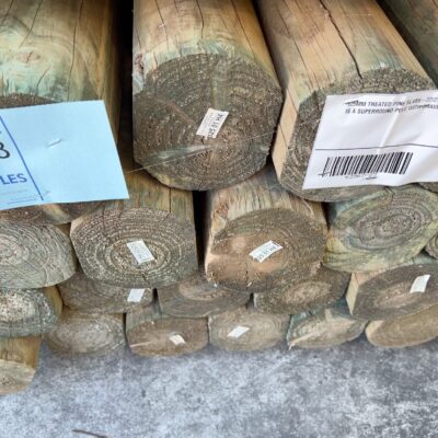 125MM TREATED PINE SLABS-22/2.4 (A SLAB IS A SUPERROUND POLE WITH SHAVED SIDES)