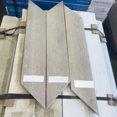 120X15/4MM PALE GREY (P001/20) CHEVRON ENGINEERED FLOORING-(26 BOXES X 0.72 M2)