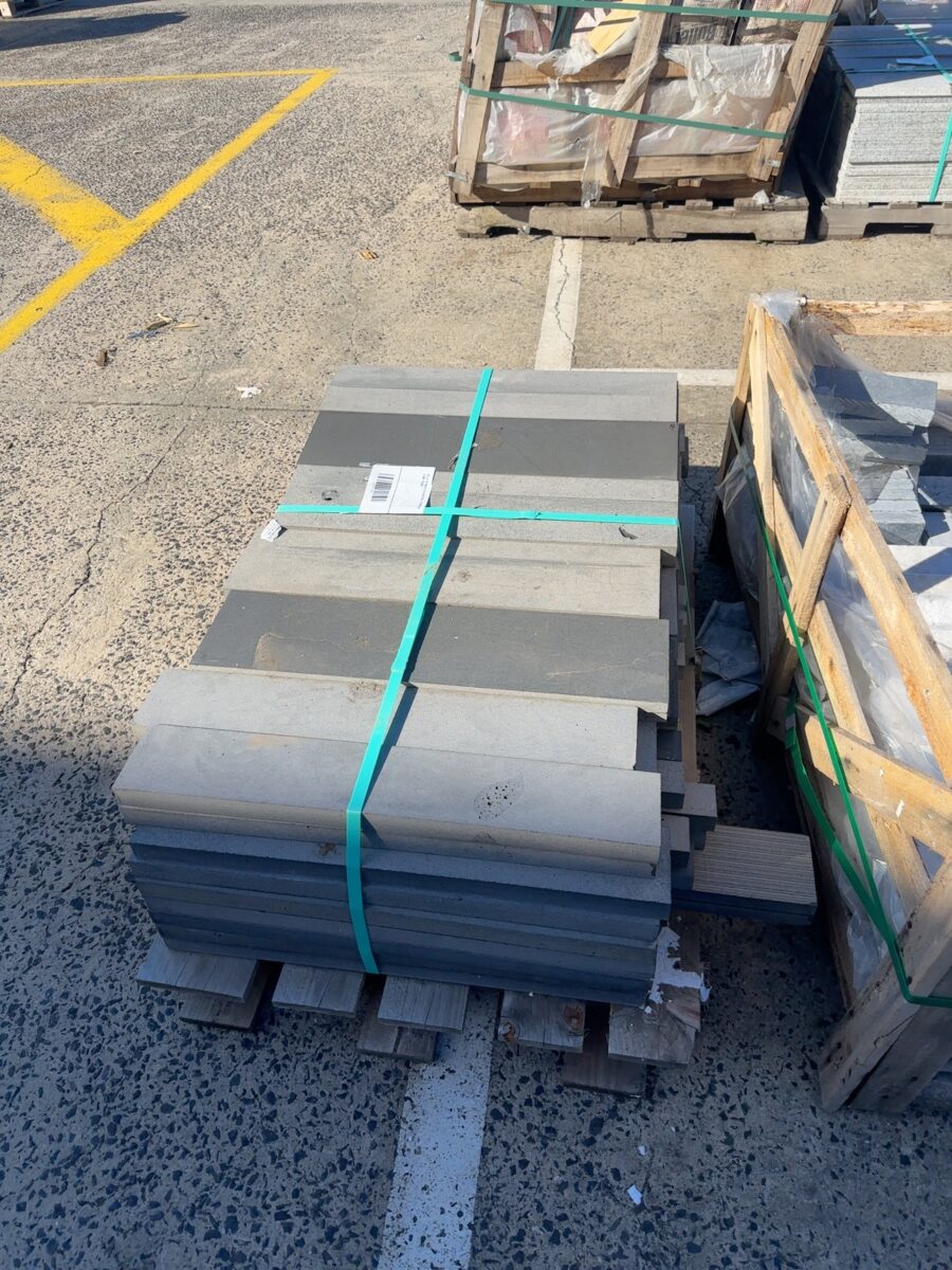 PALLET OF MIXED PAVERS/POOL COPING OR STAIR TREADS