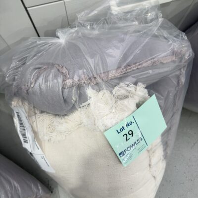 EX STAGING - BAG OF ASSORTED CUSHIONS, SOLD AS IS