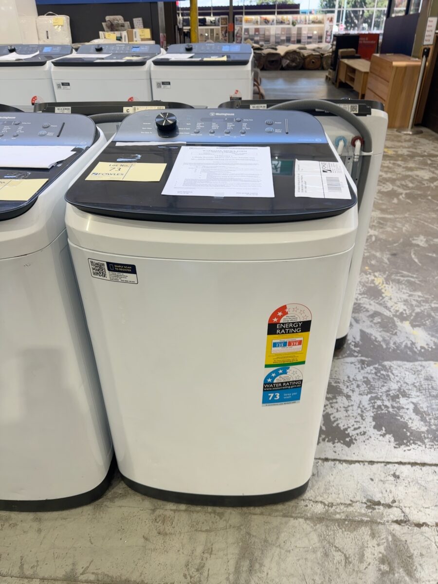 WESTINGHOUSE WWT6084J5WA 6KG TOP LOAD WASHING MACHINE, 12 WASH PROGRAMS, WITH 6 MONTH WARRANTY