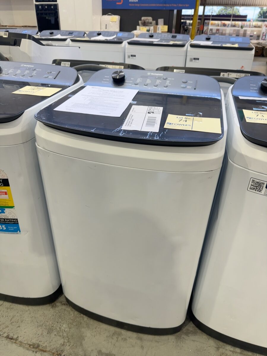 WESTINGHOUSE WWT7084J5WA 7KG TOP LOAD WASHING MACHINE, 12 WASH PROGRAMS, WITH 6 MONTH WARRANTY