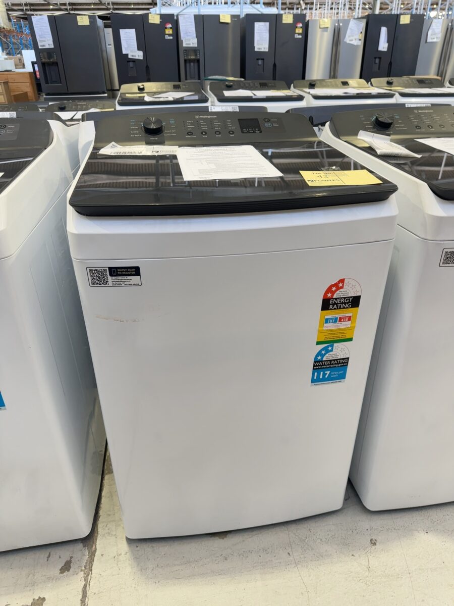 WESTINGHOUSE WWT8084J7WA 8KG TOP LOAD WASHING MACHINE, FAST WASH PROGRAMS, WITH 6 MONTH WARRANTY