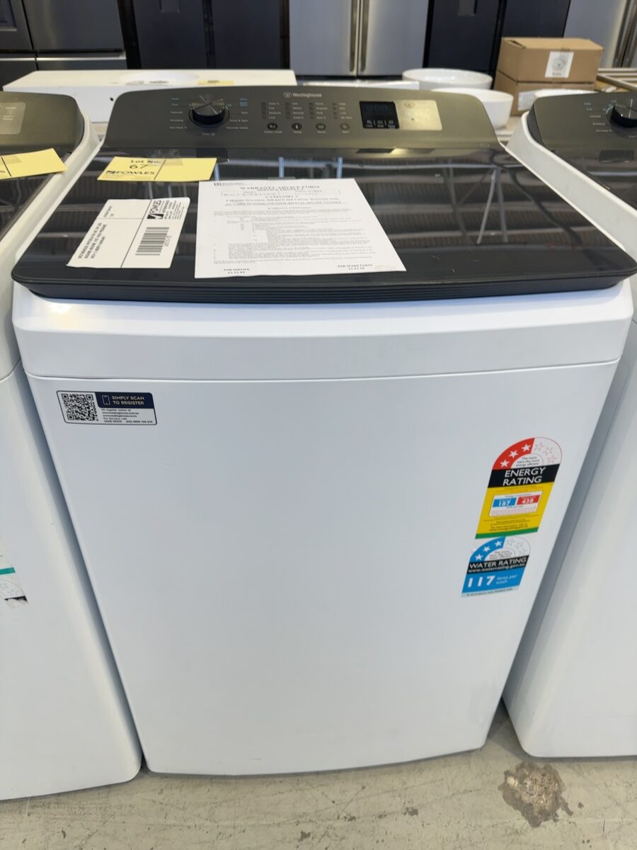 WESTINGHOUSE WWT8084J7WA 8KG TOP LOAD WASHING MACHINE, FAST WASH PROGRAMS, WITH 6 MONTH WARRANTY