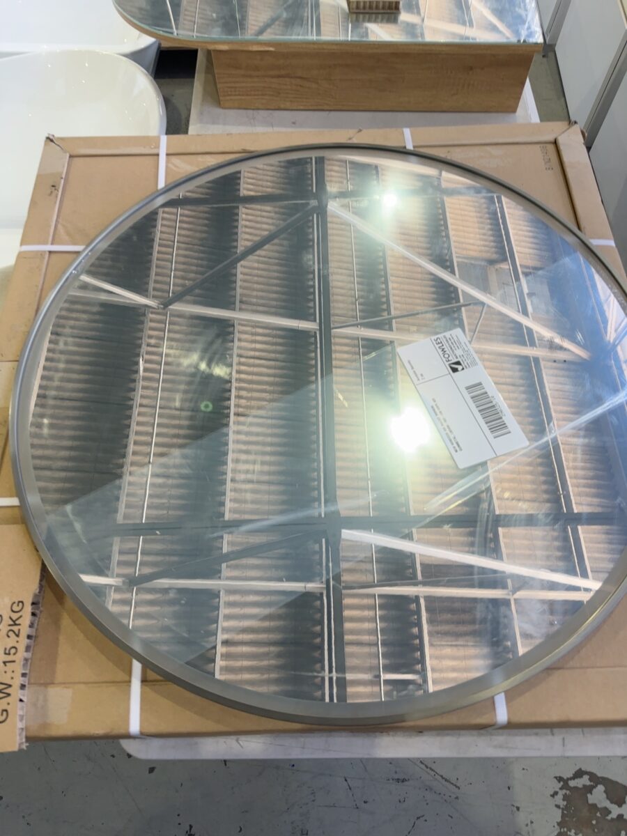 NEW WINDSOR 900 ROUND MIRROR, GUNMETAL, LMWIN-900-GM RRP$ 809