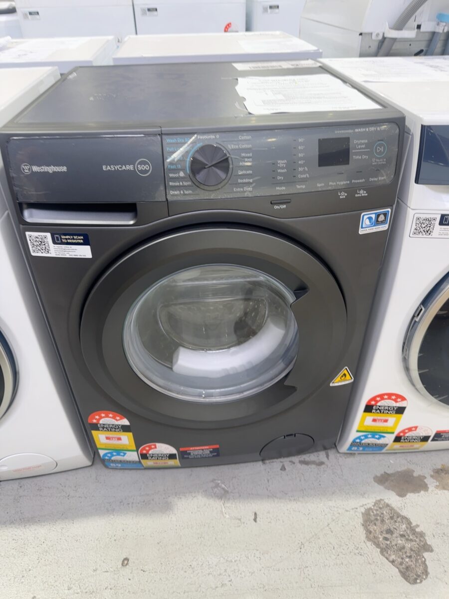 WESTINGHOUSE WWW9024M5SA COMBINATION WASHER/DRYER, 9KG WASH, 5KG DRY, WITH 1200RPM, 12 MONTH WARRANTY, A GRADE