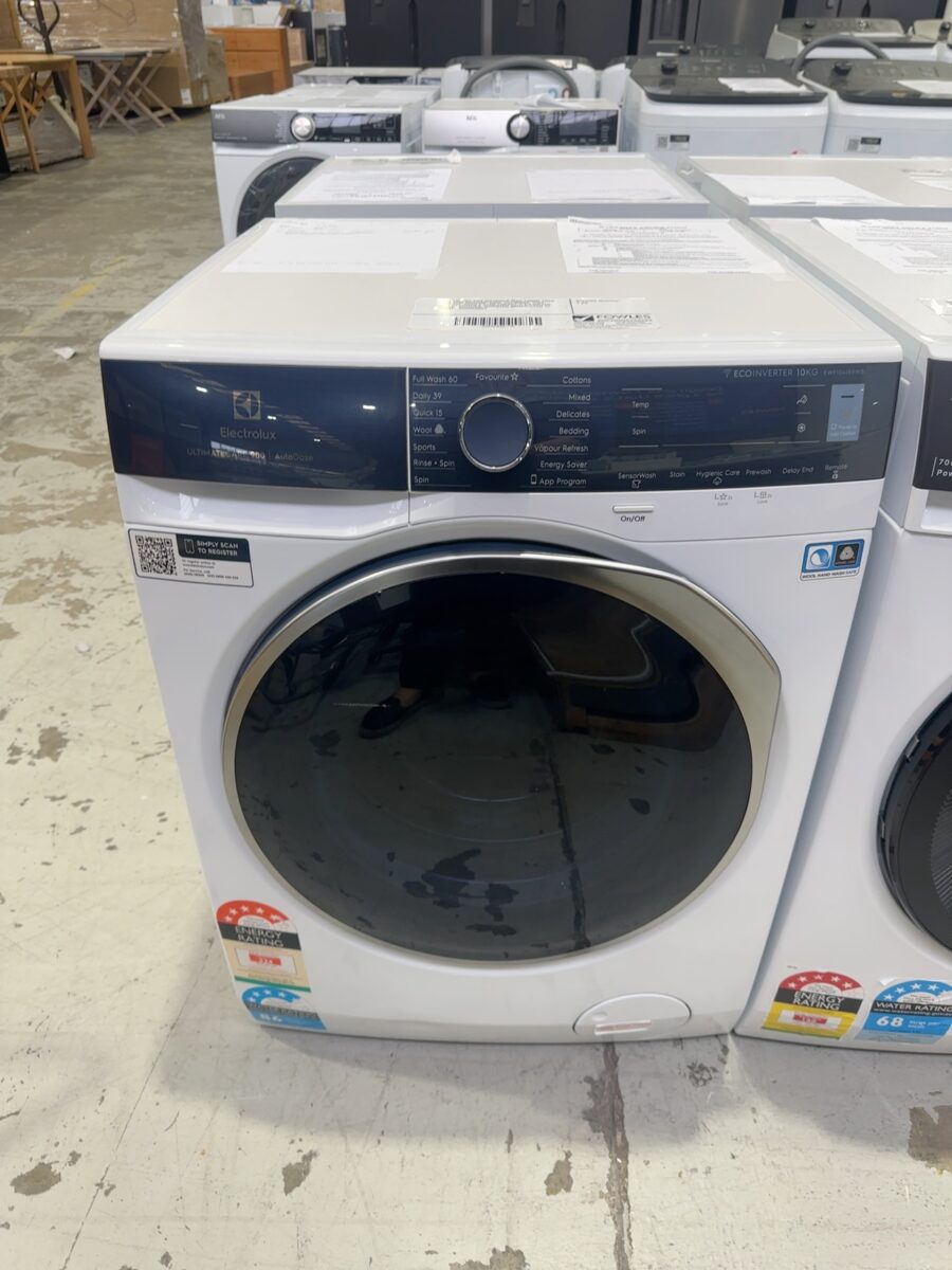 ELECTROLUX EWF1041R9WB 10KG FRONT LOAD WASHING MACHINE WIHT AUTODOSE, WIFI ENABLED WITH 5 STAR ENERGY & 4.5 WATER, WOOL CERTIFIED, INVERTER MOTOR WITH 12 MONTH WARRANTY