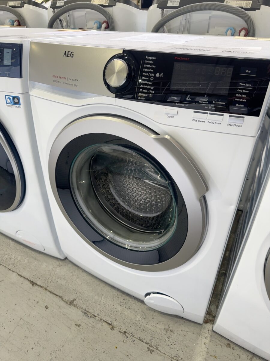 AEG LF8C1612A 10KG 8000 SERIES FRONT LOAD WASHING MACHINE, OKOMIX, PROSENSE, PROSTEAM & WOOLMARK CERTIFICATION, 1600RPM SPIN, WITH 12 MONTH WARRANTY