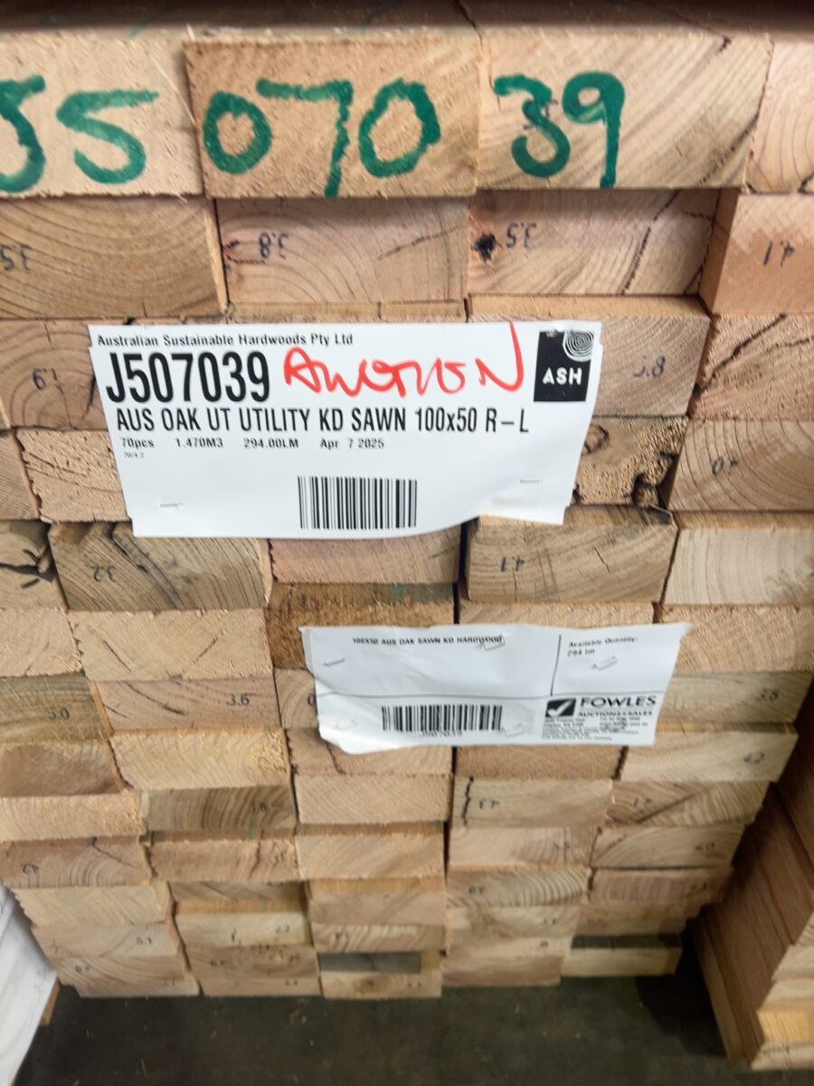 100X50 AUS OAK SAWN KD HARDWOOD