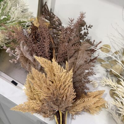 EX STAGING FURNITURE - LOT OF FAUX FLOWERS, SOLD AS IS