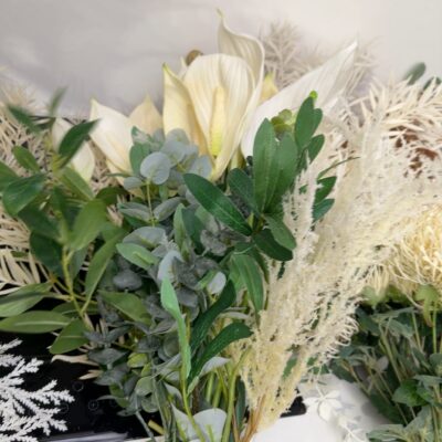 EX STAGING FURNITURE - LOT OF FAUX FLOWERS, SOLD AS IS