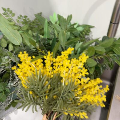 EX STAGING FURNITURE - LOT OF FAUX FLOWERS, SOLD AS IS