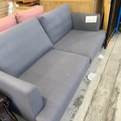 EX STAGING FURNITURE - GREY 2.5 SEATER COUCH, SOLD AS IS