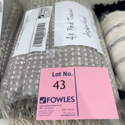 EX STAGING - LOT OF 4 THROWS, SOLD AS IS