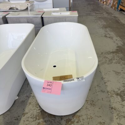 NEW NEO WHITE ACRYLIC 1685MM OVAL FREESTANDING BATHTUB,1685MM X 810MM X 580MM - 995502