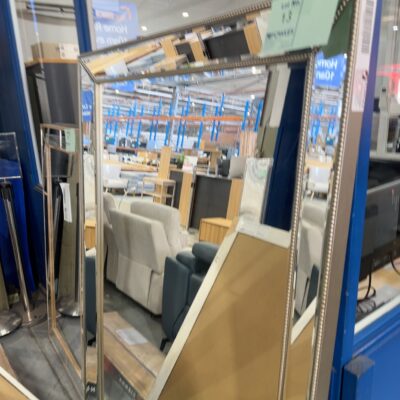 NEW SILVER BEAD FRAMED MIRROR 120CM X 170CM RRP9