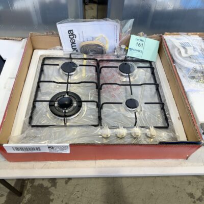 NEW OMEGA 600MM GAS 4 BURNER COOKTOP OCG61X, SOLD AS IS NO WARRANTY