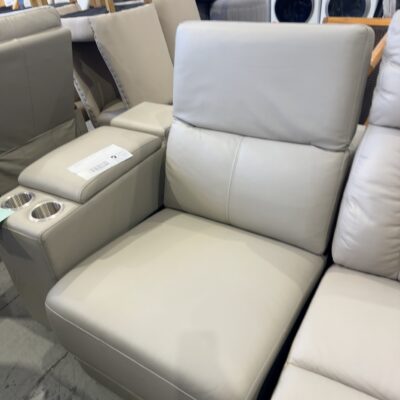 NEW THICK LEATHER CREAM - COUCH END ONLY SOLD AS IS