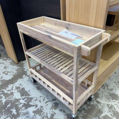 NEW ORGANIC WHITE KITCHEN TROLLEY 675057