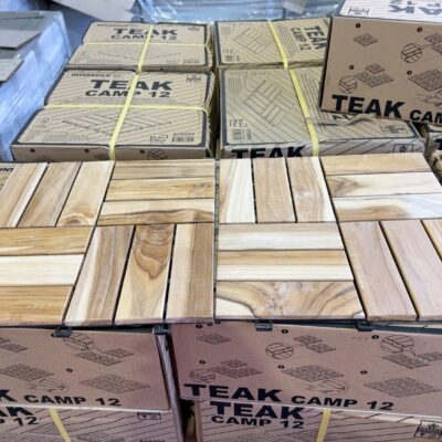 PALLET OF 92 BOXES OF TEAK DECK TILE 30X30, 10 PCES PER BOX 675255