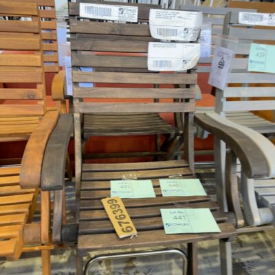 NEW BOX OF QTY 2, CASINO FOLDING BAR CHAIR, ACACIA TIMBER ESPRESSO, 676368