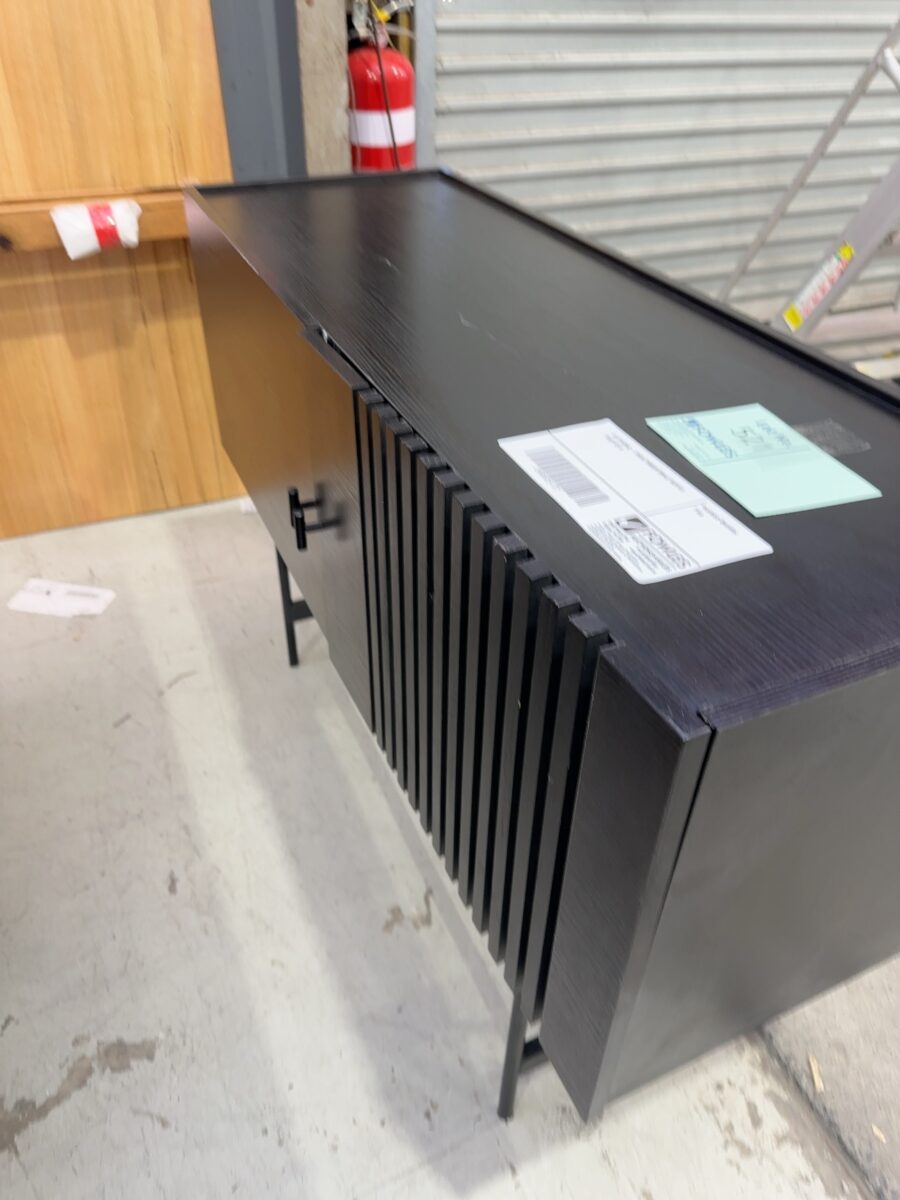 EX STAGING - DARK TIMBER SMALL BUFFET, SOLD AS IS