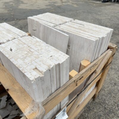 PALLET OF TRAVERTINE PAVERS, NATURAL, 800 X 400 X 20MM, #1