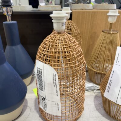 EX STAGING FURNITURE - PAIR OF CANE LAMP BASE, SOLD AS IS