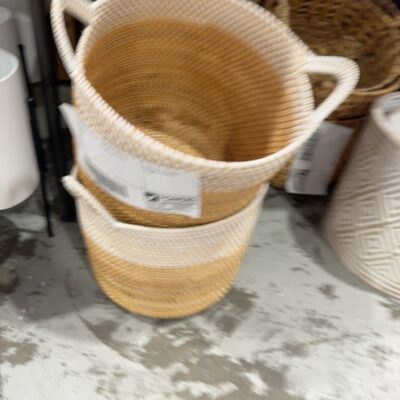 EX STAGING FURNITURE -SET OF 2 BASKETS, SOLD AS IS