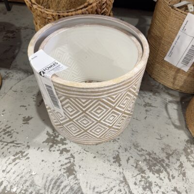 EX STAGING FURNITURE - SET OF 2 PLANT POTS, SOLD AS IS