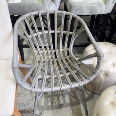 EX STAGING FURNITURE - OUTDOOR CANE CHAIR , SOLD AS IS