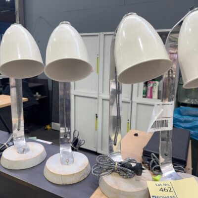 EX STAGING FURNITURE - CREAM DESK LAMP SOLD AS IS