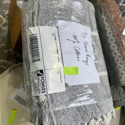 EX STAGING - LOT OF 3 THROW RUGS SOLD AS IS