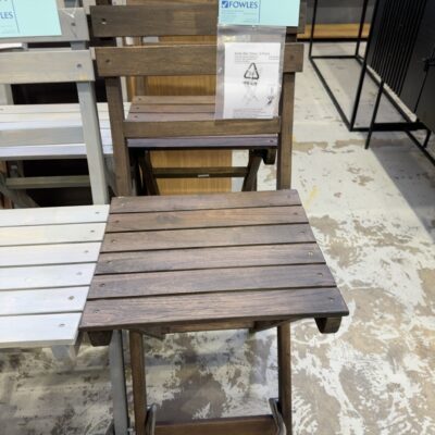 NEW BOX CONTAINING 2 X SOFIA TIMBER FOLDING BAR CHAIR, ACACIA TIMBER, ESPRESSO - SOFIA BAR CHAIR ESPRESSO 673848