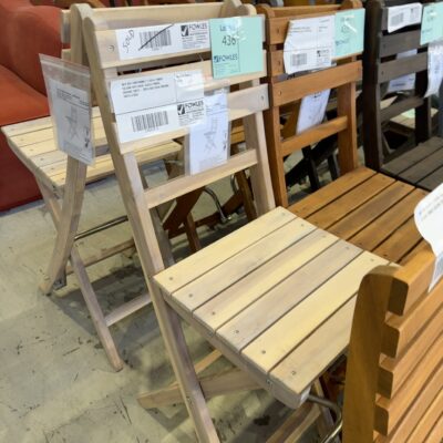 NEW BOX CONTAINING 2 X SOFIA TIMBER FOLDING BAR CHAIR, ACACIA TIMBER, ORGANIC WHITE - SOFIA BAR CHAIR ORGANIC WHITE 673855
