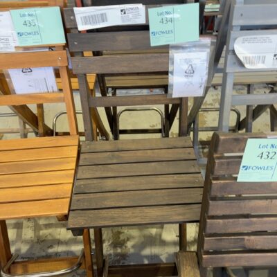 NEW BOX CONTAINING 2 X SOFIA TIMBER FOLDING BAR CHAIR, ACACIA TIMBER, ESPRESSO - SOFIA BAR CHAIR ESPRESSO 673848