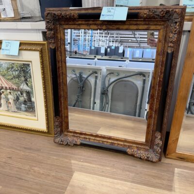 EX STAGING FURNITURE - ORNATE FRAMED MIRROR, SOLD AS IS
