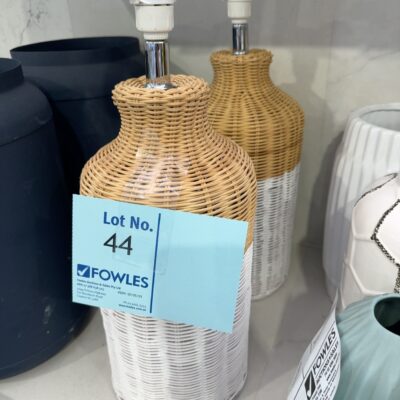 EX STAGING FURNITURE - RATTAN LAMP BASE, SOLD AS IS