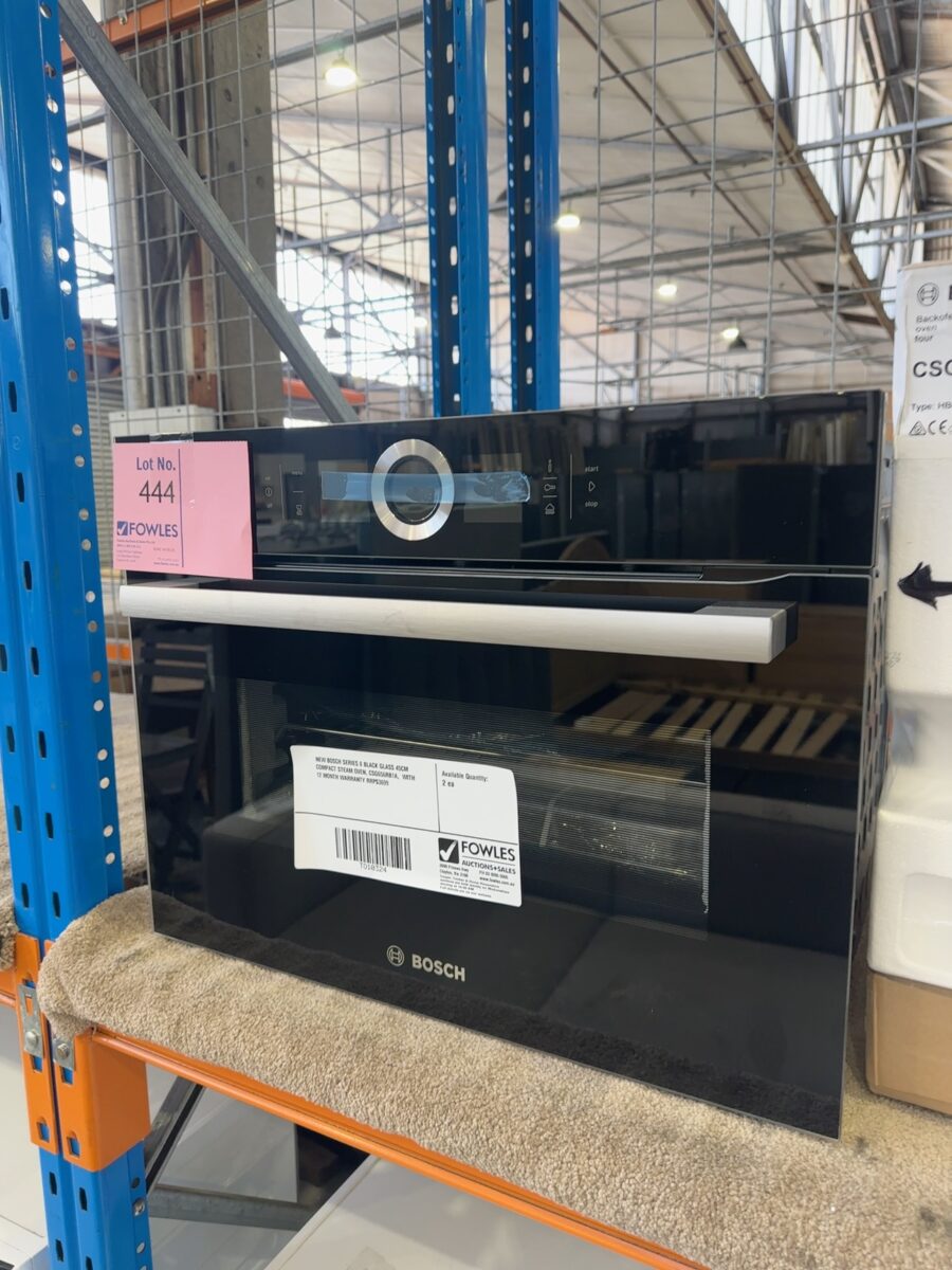 NEW BOSCH SERIES 8 BLACK GLASS 45CM COMPACT STEAM OVEN, CSG656RB1A,  WITH 12 MONTH WARRANTY RRP$3699