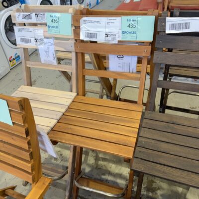 NEW BOX CONTAINING 2 X SOFIA ACACIA TIMBER FOLDING BAR CHAIR, GOLDEN TEAK, 669766